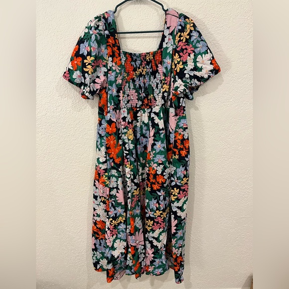 Old Navy Colorful Floral Midi Dress - Picture 3 of 5